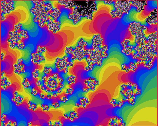 Mandelbrot picture »Fractal roses and palms«. Bigger extent of
88¼ KB